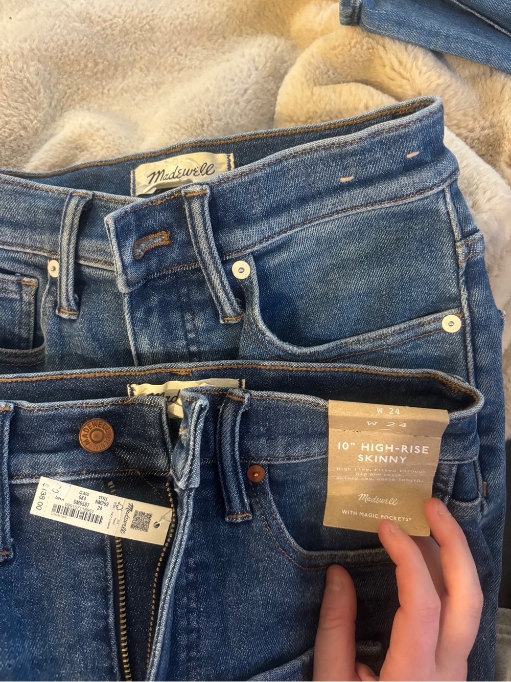 (2) NWT Madewell 10” High Rise Skinny Jeans